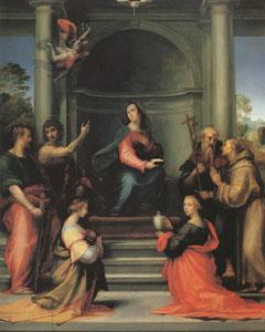  The Annunciation with Saints Margaret Mary Magdalen Paul John the Baptist Jerome and Francis (mk05)